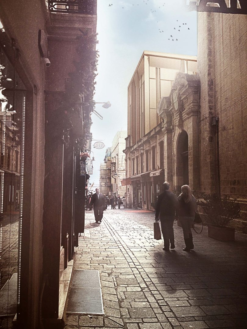 View from St. Lucia Street. Artist impression. All credits AP Valletta.