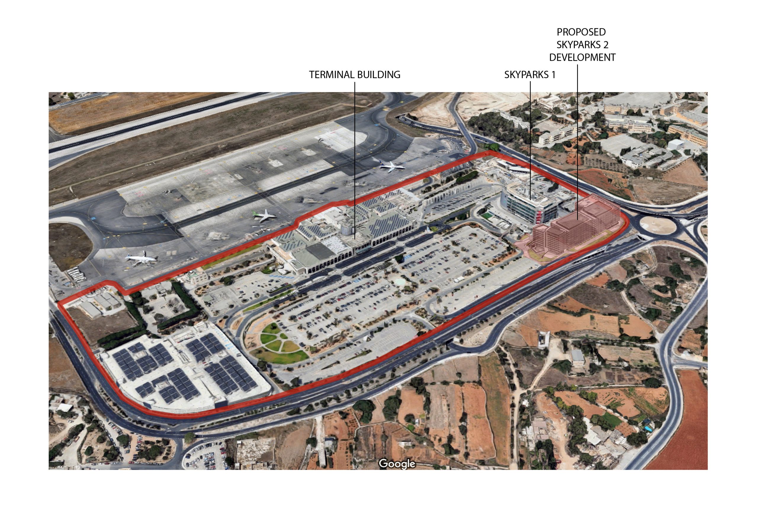 Malta international airport masterplan area